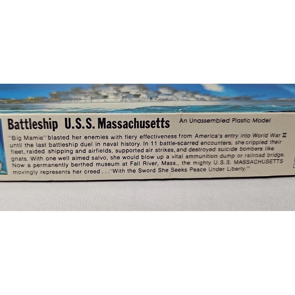 Battleship USS Massachusetts Revell H485 1/720 Scale 1969 VTG Never Assembled - Picture 4 of 8